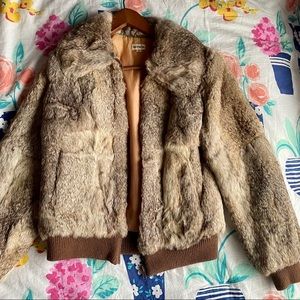 Vintage Rabbit Fur Jacket from the 80s